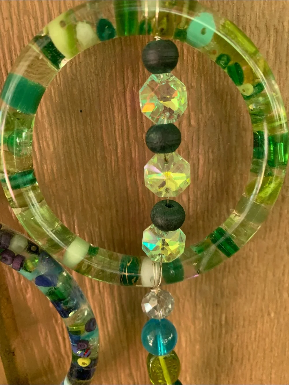 Seahawks Green & Blue Beaded Wall Hanging